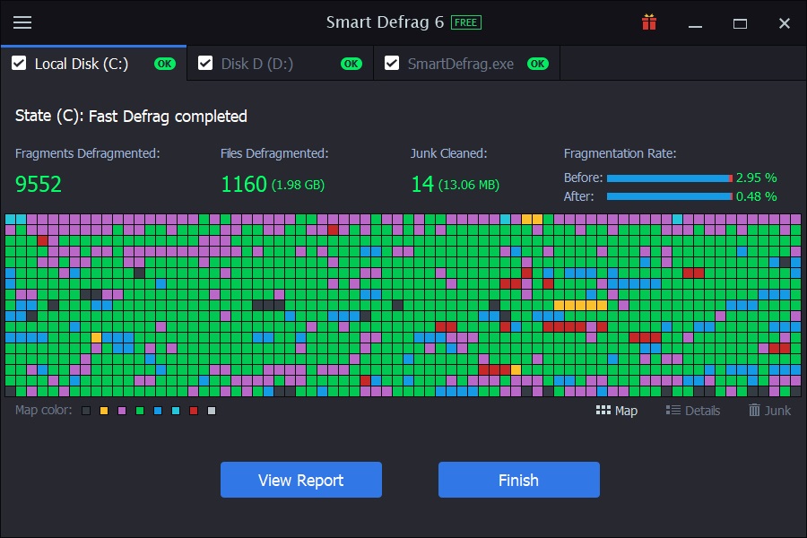 Immagine pubblicata in relazione al seguente contenuto: SSD & HDD - Storage Tweaking & Tuning Utilities: Smart Defrag 6.4.5.99 | Nome immagine: news30429_Smart Defrag_1.jpg